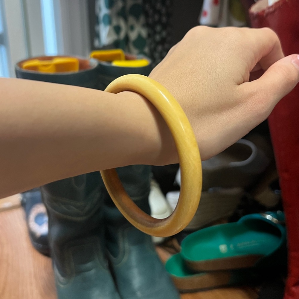 Vintage Banana Bakelite Tube Bracelet